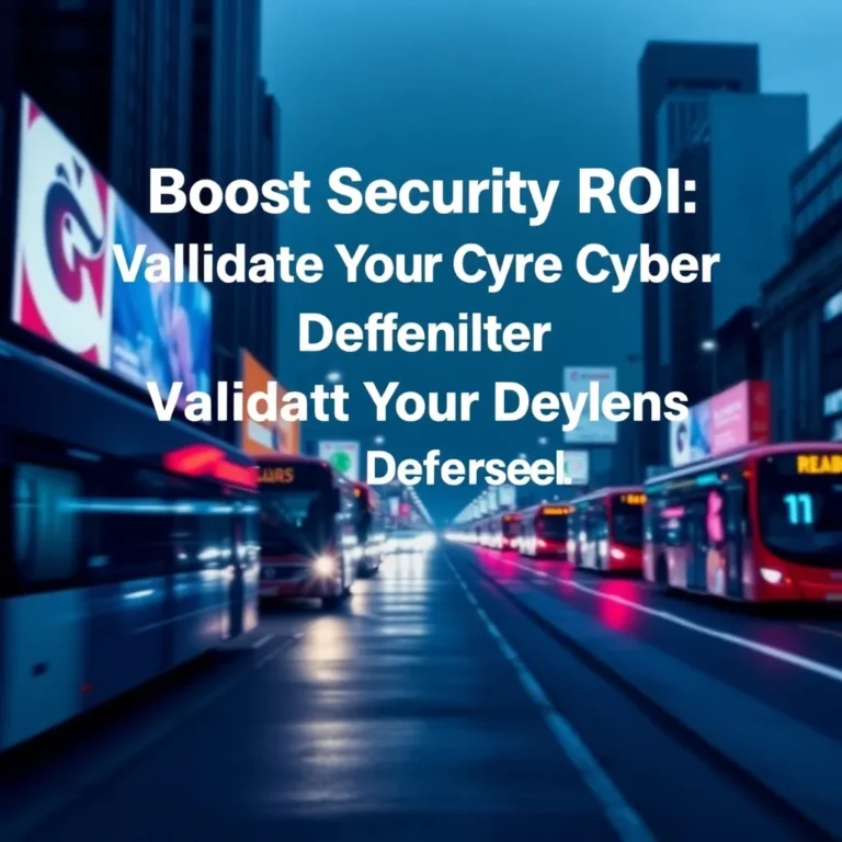 Boost Security ROI: Validate Your Cyber Defenses Effectively