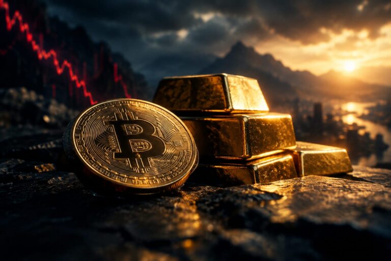 Bitcoin Slips to a Two-Year Low Against Gold, Falling Below 20 Ounces